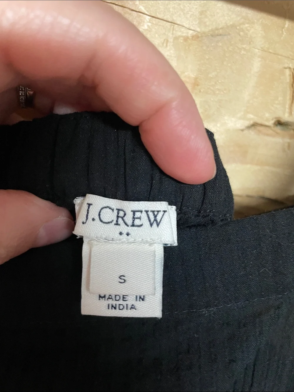 J. Crew size small black sleeveless tied straps lightweight 100% cotton blouse